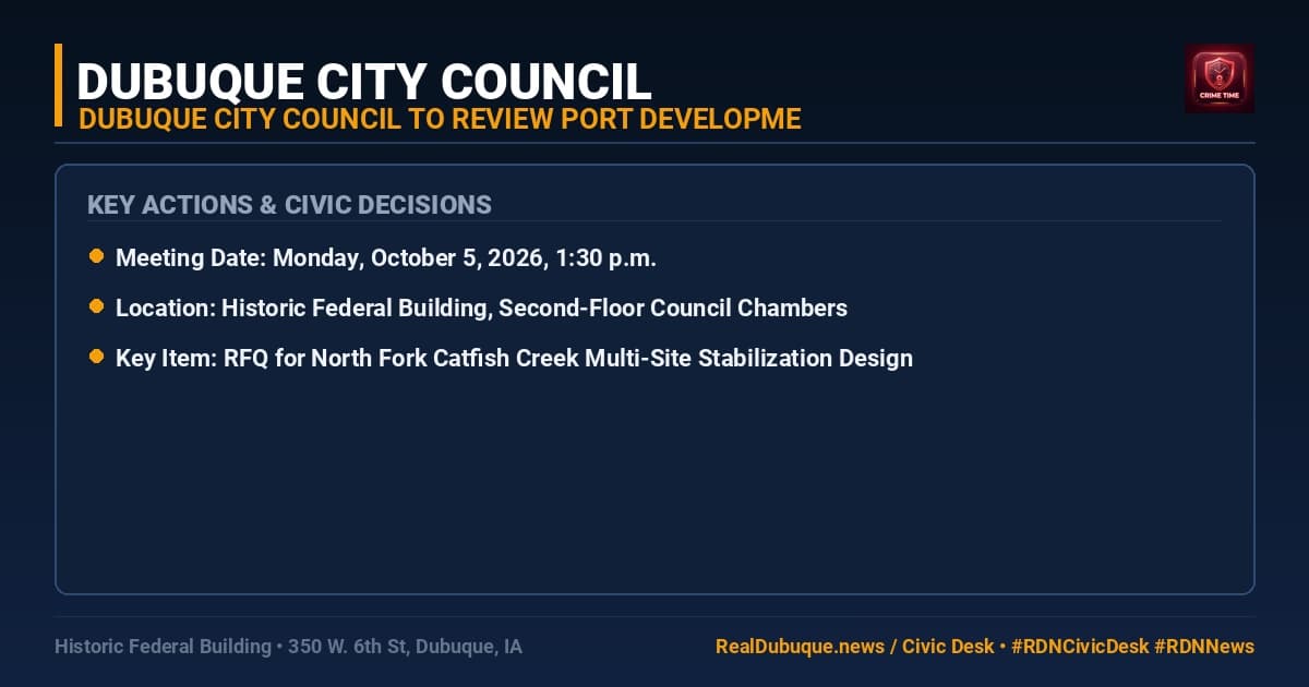 Dubuque City Council to Review Port Development and Engineering Contracts Monday