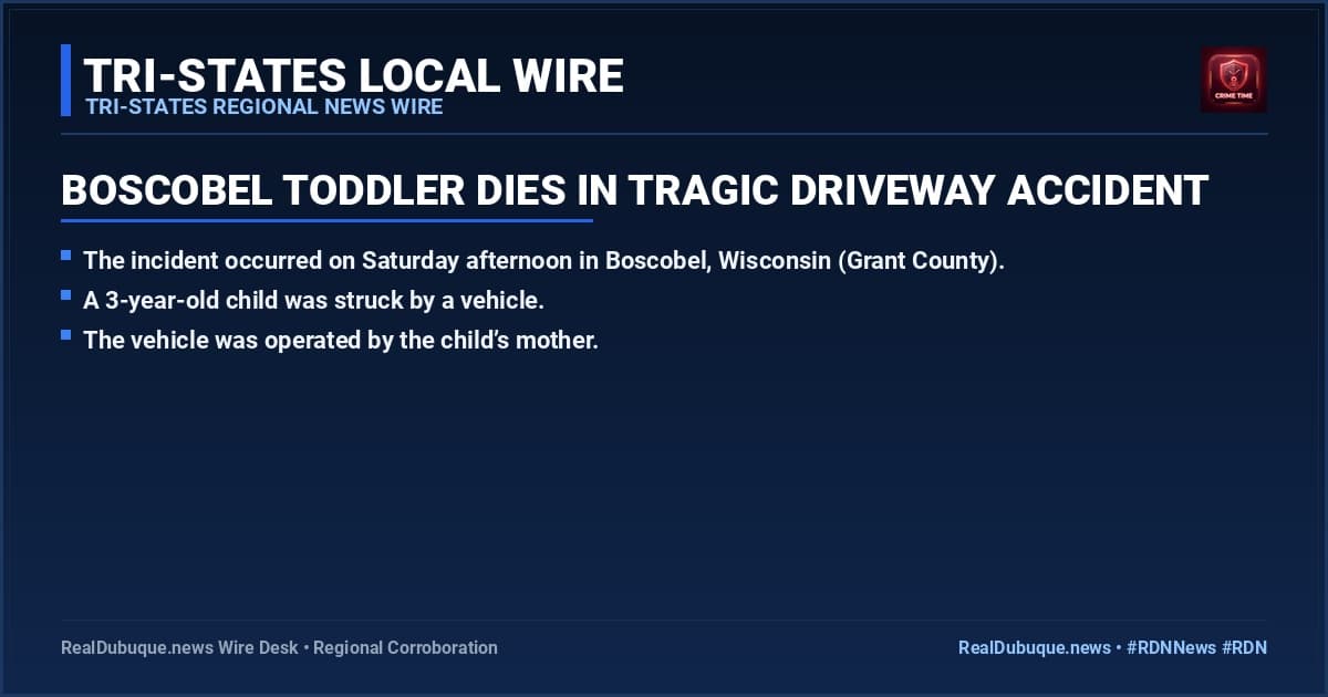 Boscobel Toddler Dies in Tragic Driveway Accident