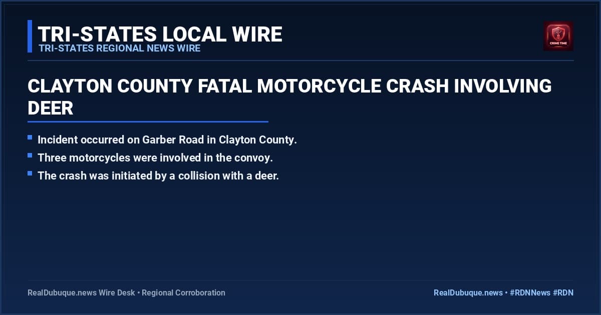 Clayton County fatal motorcycle crash involving deer