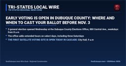 Early voting is open in Dubuque County: where and when to cast your ballot before Nov. 3