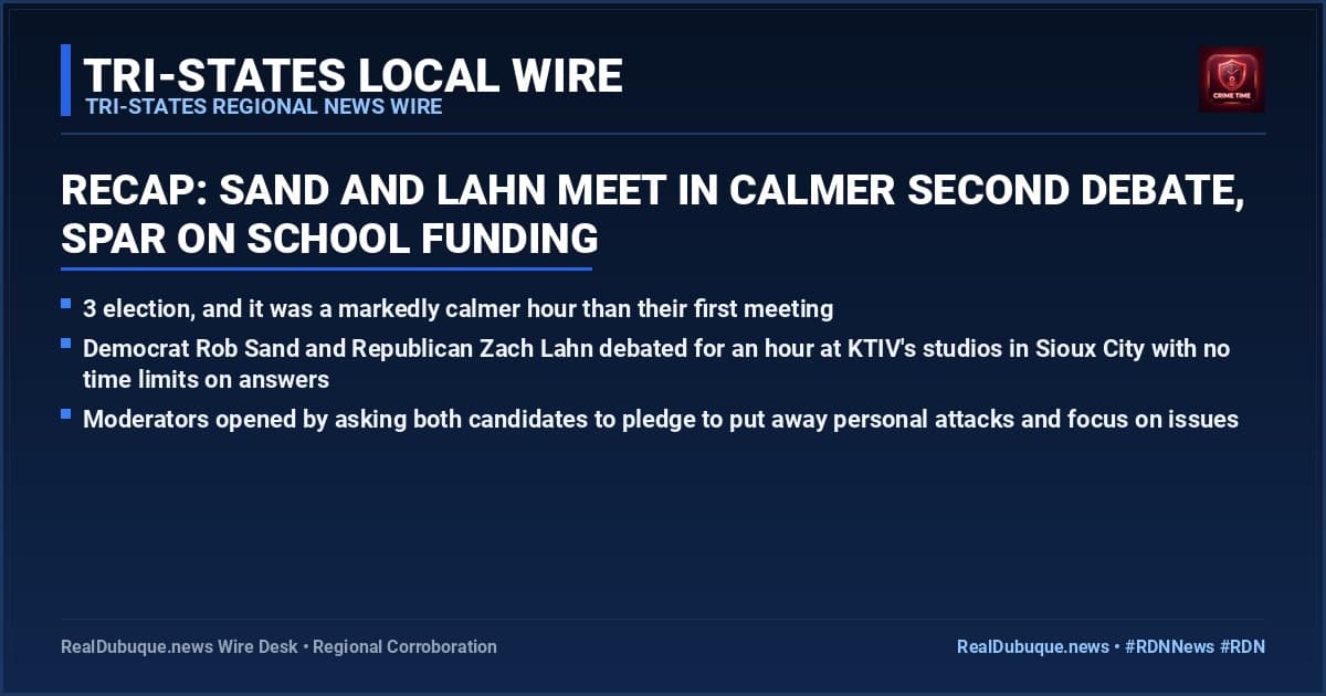 Recap: Sand and Lahn meet in calmer second debate, spar on school funding
