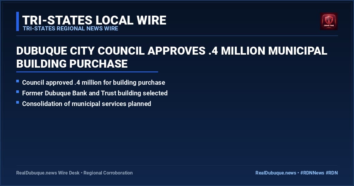 Dubuque City Council Approves .4 Million Municipal Building Purchase