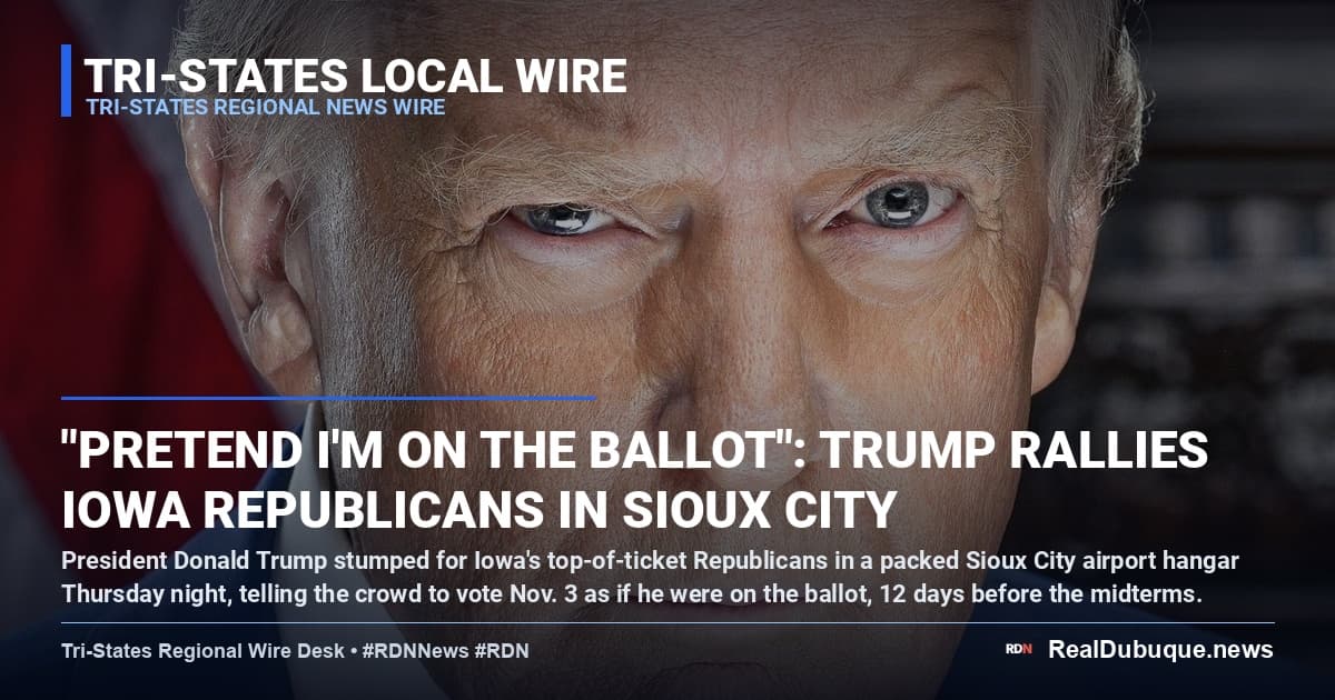 "Pretend I'm on the ballot": Trump rallies Iowa Republicans in Sioux City