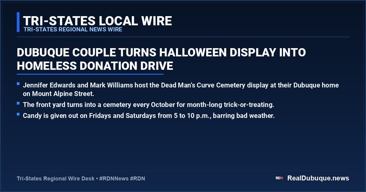 Dubuque Couple Turns Halloween Display Into Homeless Donation Drive