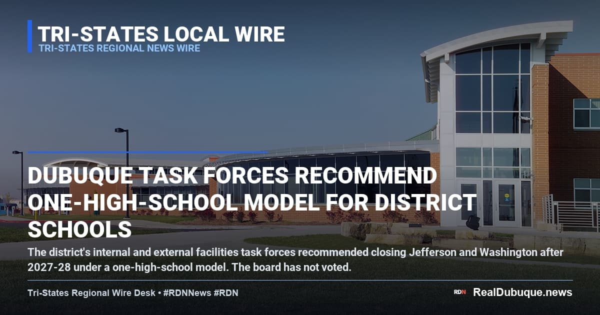 Dubuque task forces recommend one-high-school model for district schools