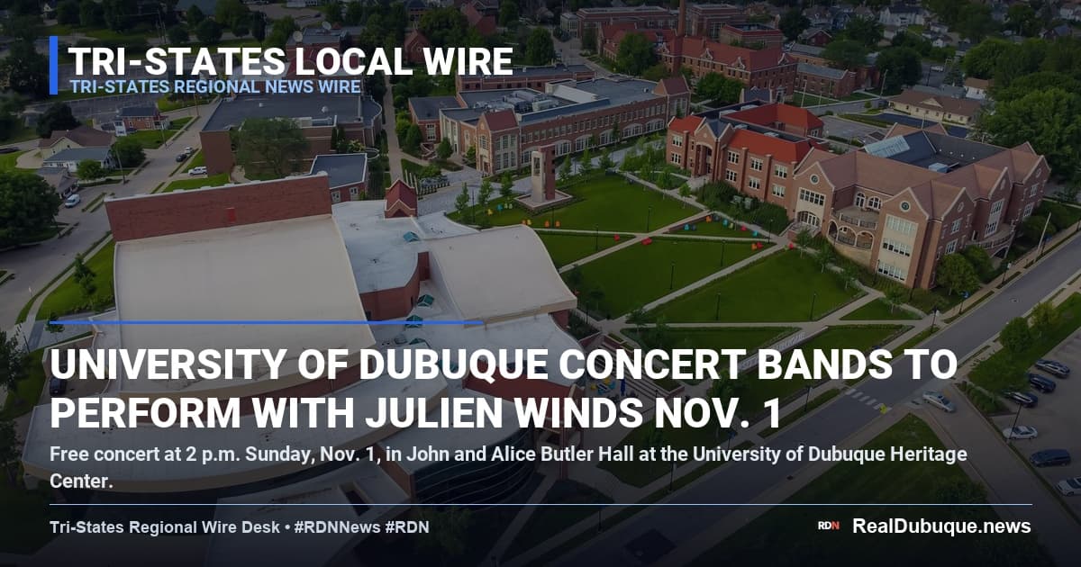 University of Dubuque Concert Bands to Perform with Julien Winds Nov. 1