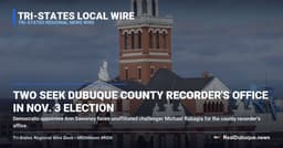 Two Seek Dubuque County Recorder's Office in Nov. 3 Election