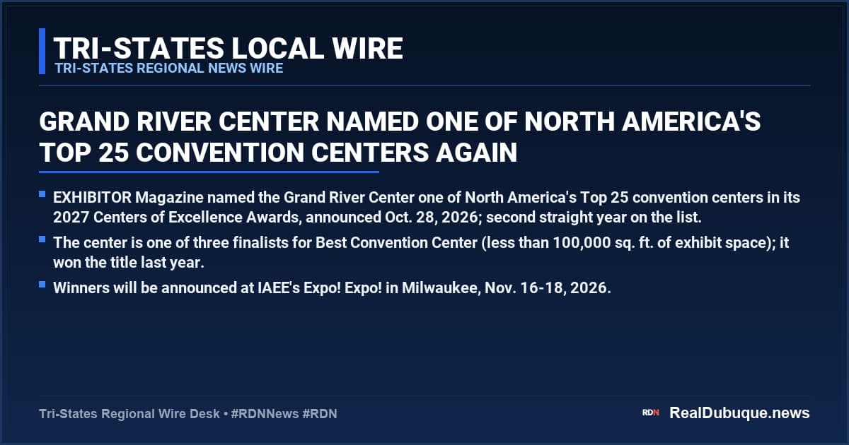Grand River Center named one of North America's Top 25 convention centers again