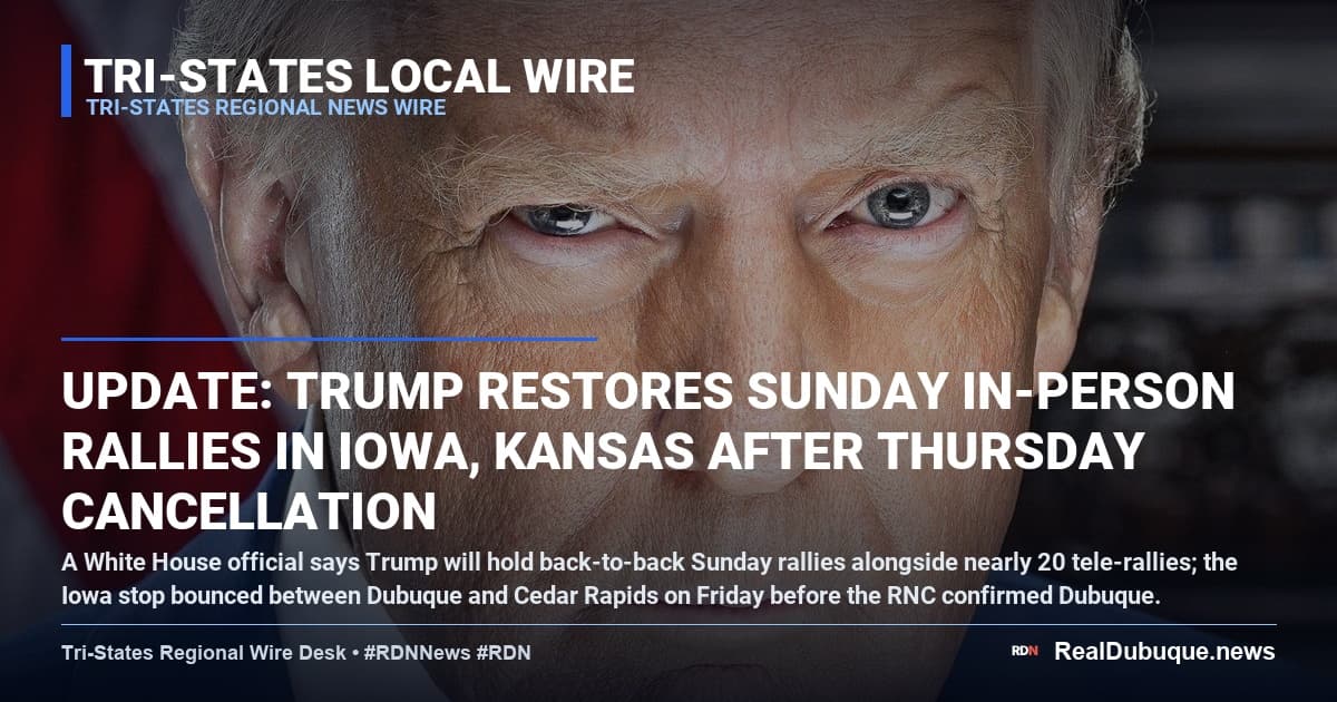UPDATE: Trump restores Sunday in-person rallies in Iowa, Kansas after Thursday cancellation