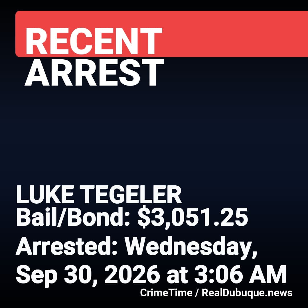 Arrest: LUKE TEGELER