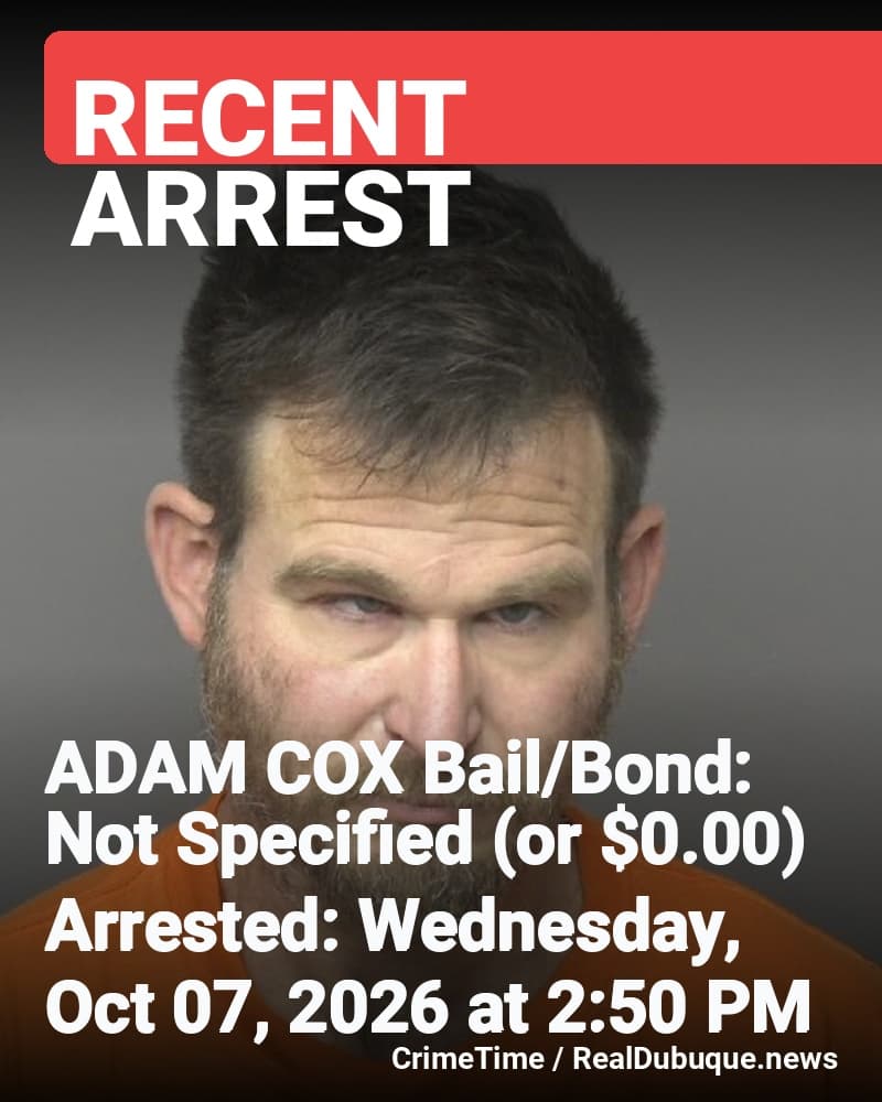 Arrest: ADAM COX