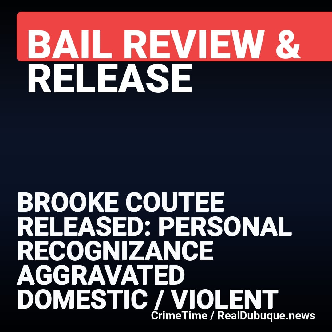 Bail Review: BROOKE COUTEE Released on Personal Recognizance for DOMESTIC ABUSE ASSAULT WITH INJURY - SIMPLE ASSAULT
