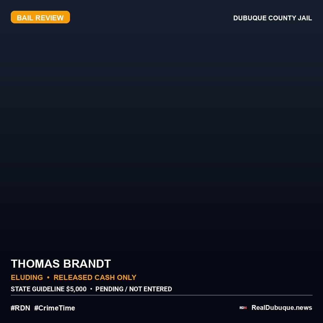 Bail Review: THOMAS BRANDT Released on Cash Only for ELUDING
