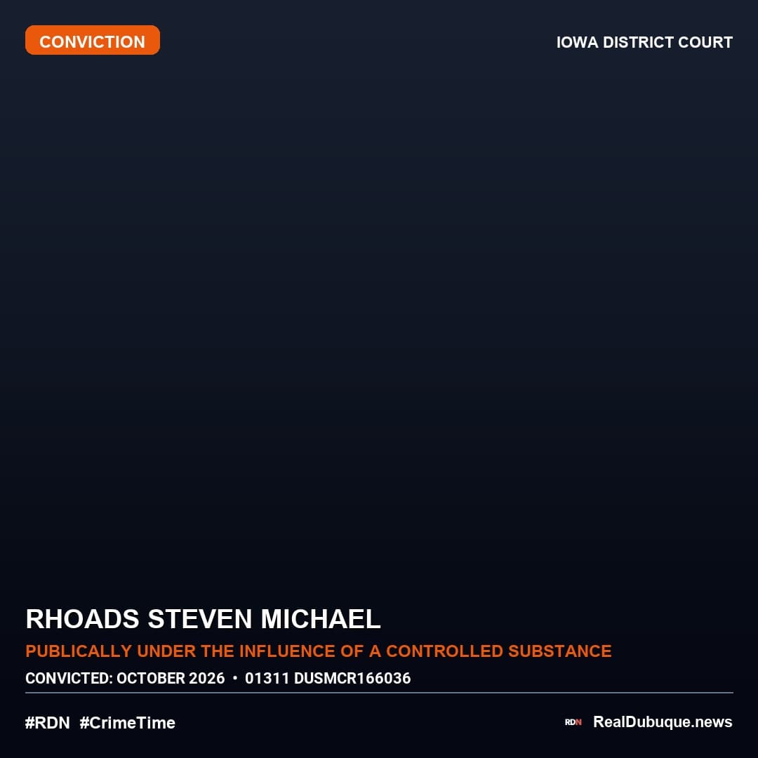 Court Conviction: RHOADS STEVEN MICHAEL (October 2026)