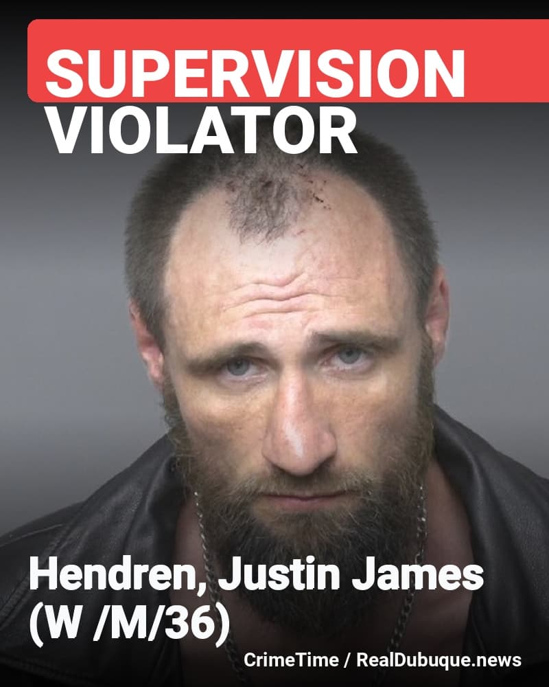 DOC Violator Arrested: Hendren, Justin James (W /M/36)