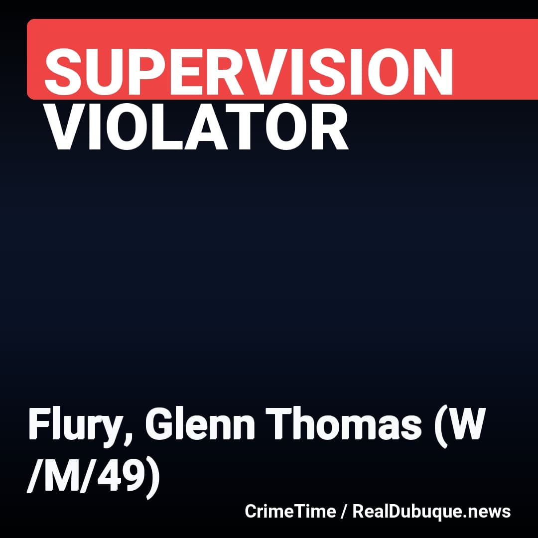 DOC Violator Arrested: Flury, Glenn Thomas (W /M/49)
