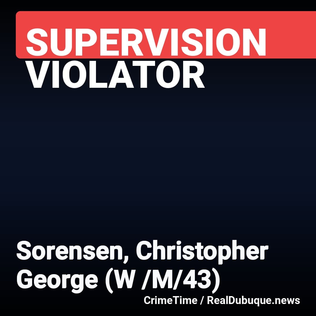 DOC Violator Arrested: Sorensen, Christopher George (W /M/43)