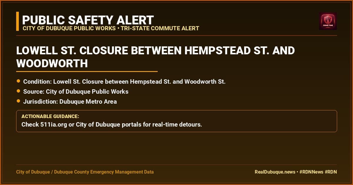 Lowell St. Closure between Hempstead St. and Woodworth St.