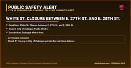 White St. Closure between E. 27th St. and E. 28th St.