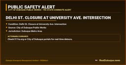 Delhi St. Closure at University Ave. Intersection