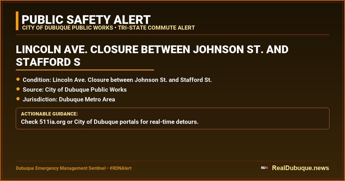 Lincoln Ave. Closure between Johnson St. and Stafford St.