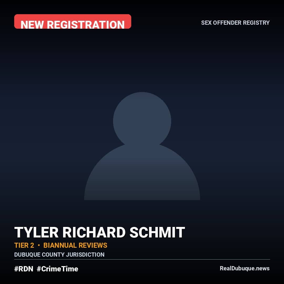 Sex Offender Registry: TYLER SCHMIT (New Registration)
