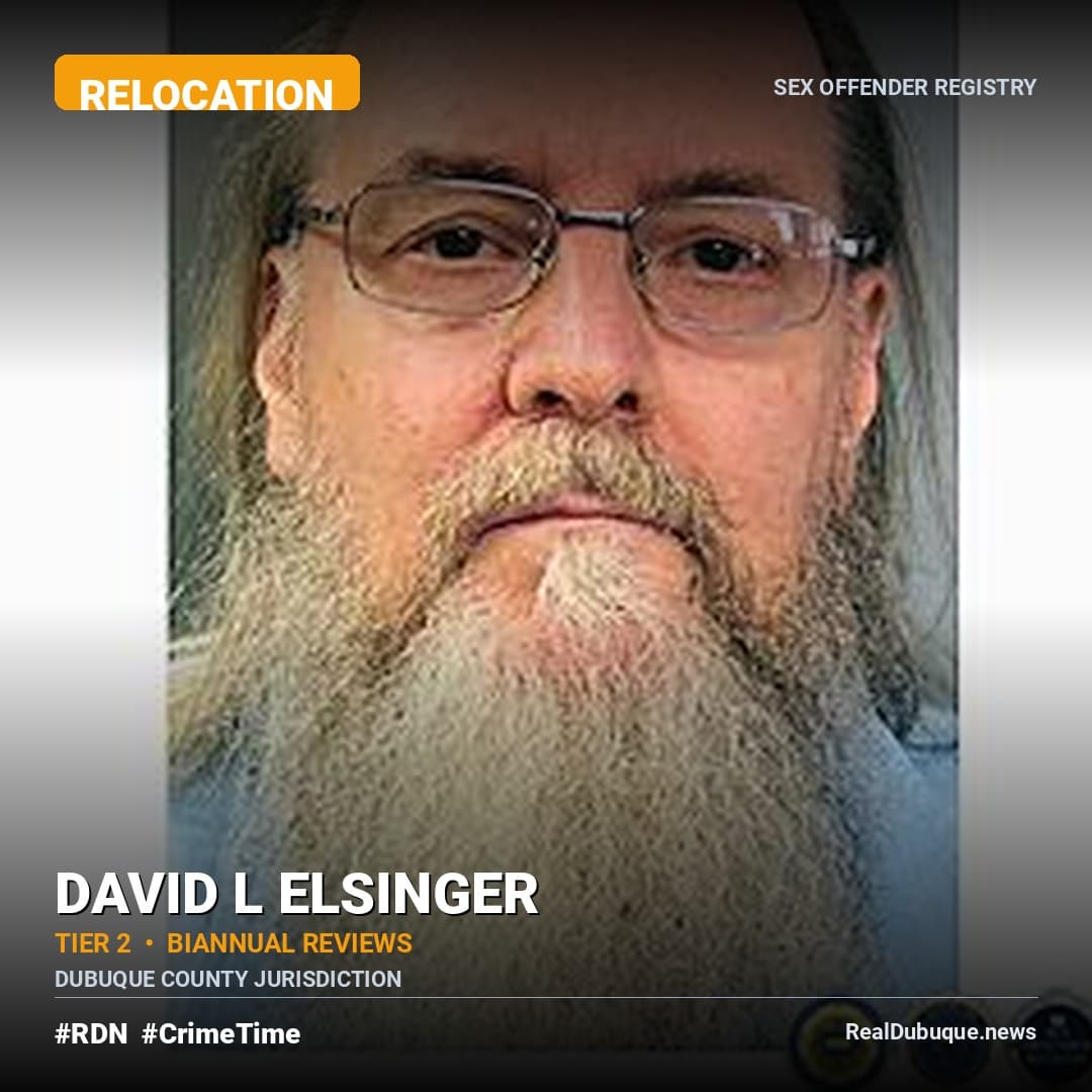 Sex Offender Registry: DAVID ELSINGER (Relocation)