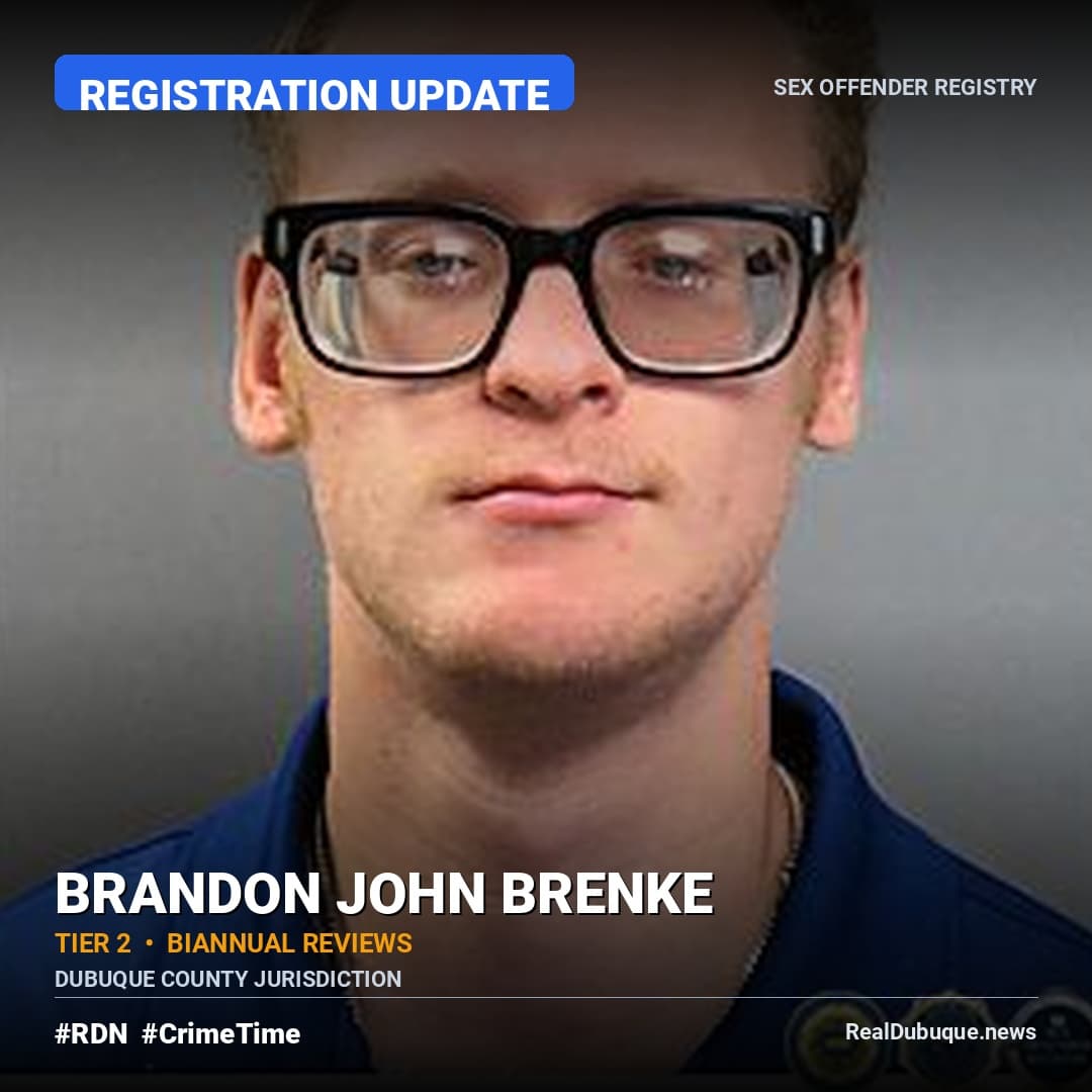 Sex Offender Registry: BRANDON BRENKE (Registration Update)