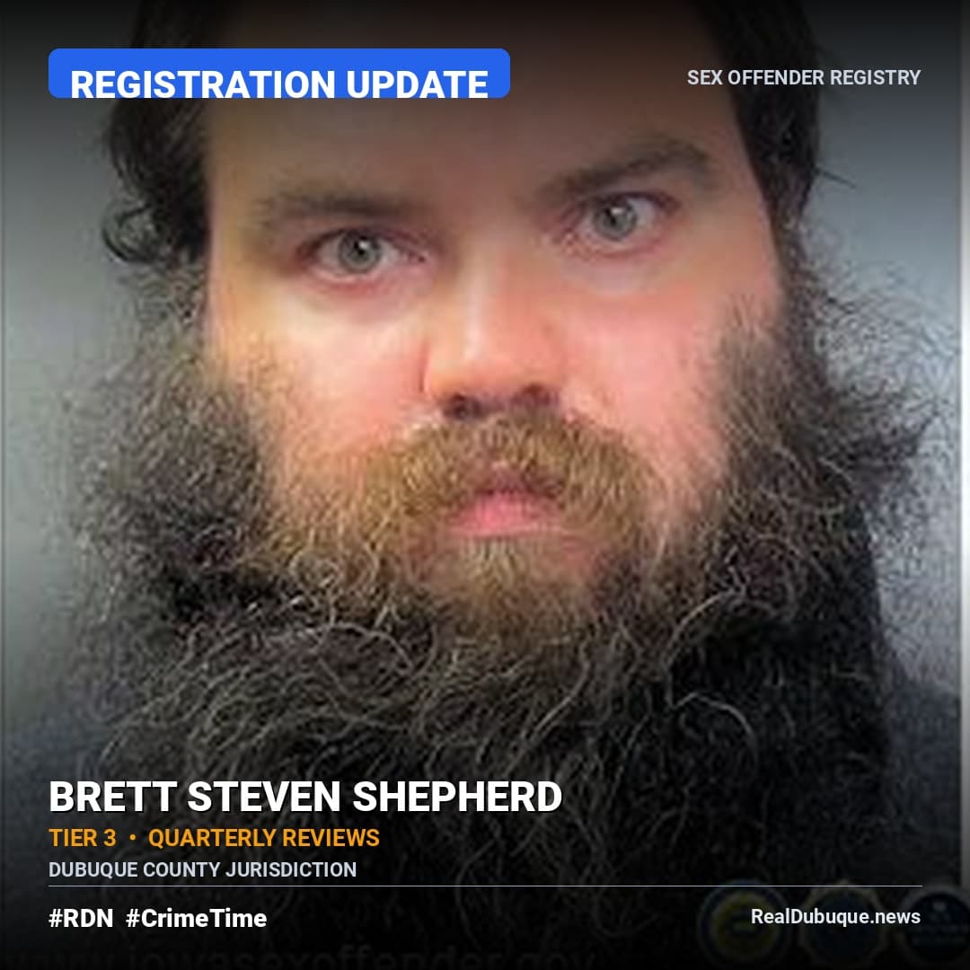 Sex Offender Registry: BRETT SHEPHERD (Registration Update)