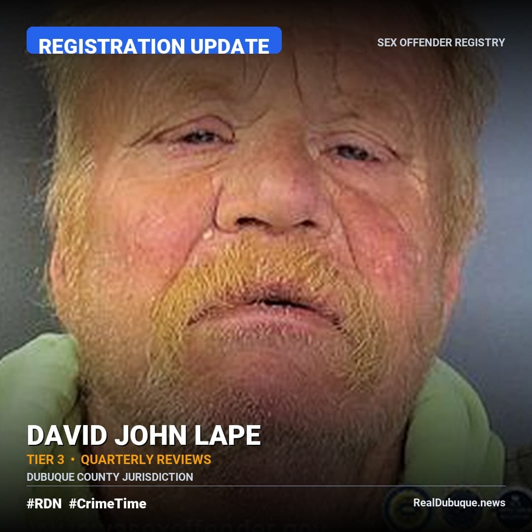 Sex Offender Registry: DAVID LAPE (Registration Update)