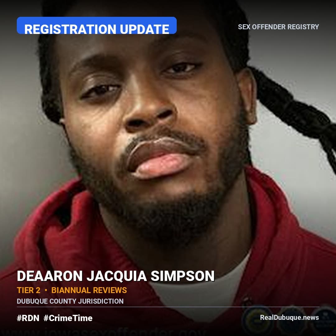 Sex Offender Registry: DEAARON SIMPSON (Registration Update)