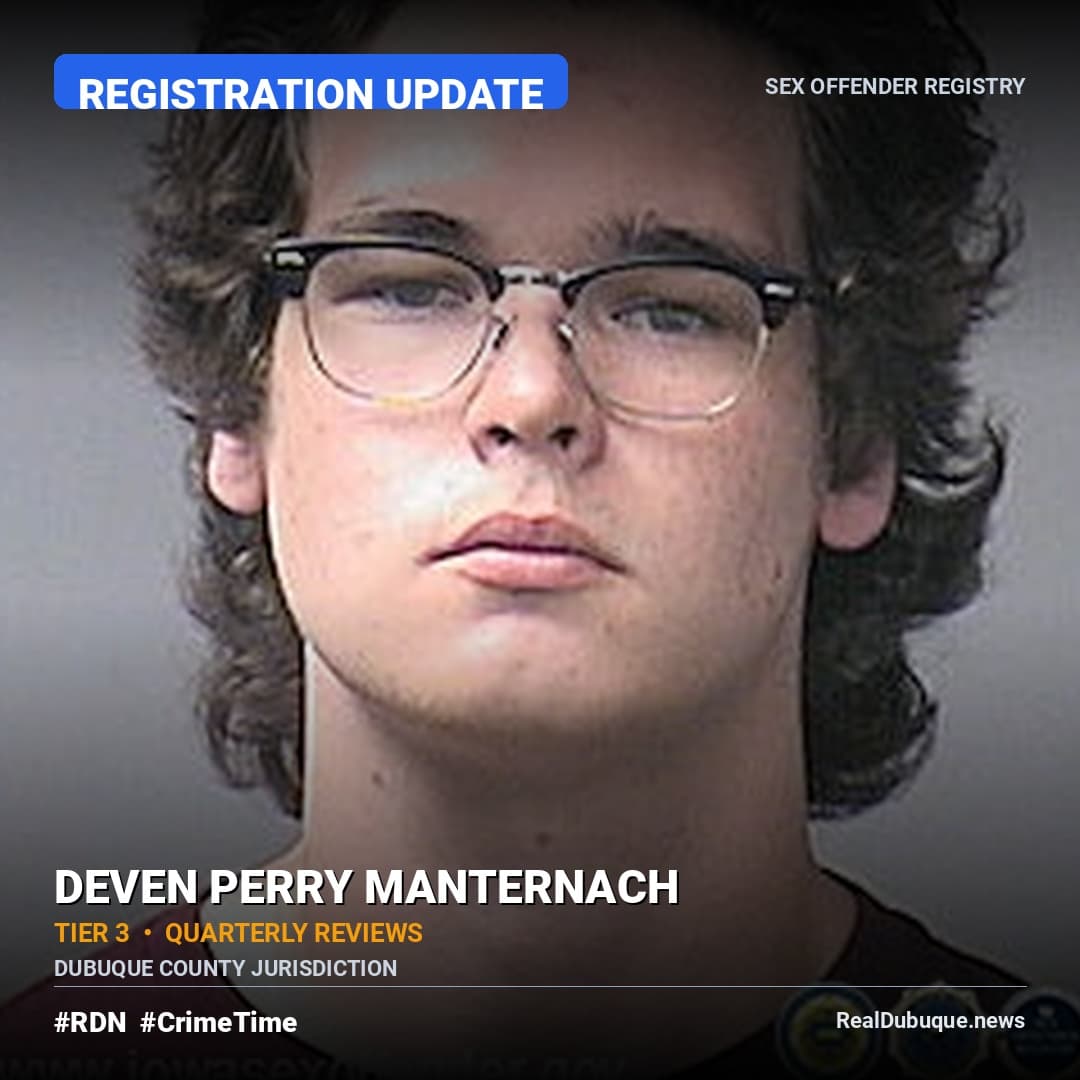 Sex Offender Registry: DEVEN MANTERNACH (Registration Update)