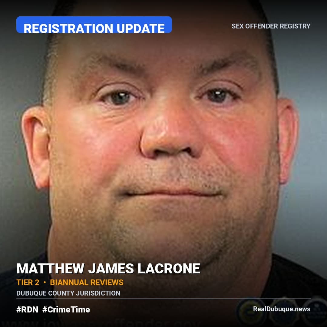 Sex Offender Registry: MATTHEW LACRONE (Registration Update)