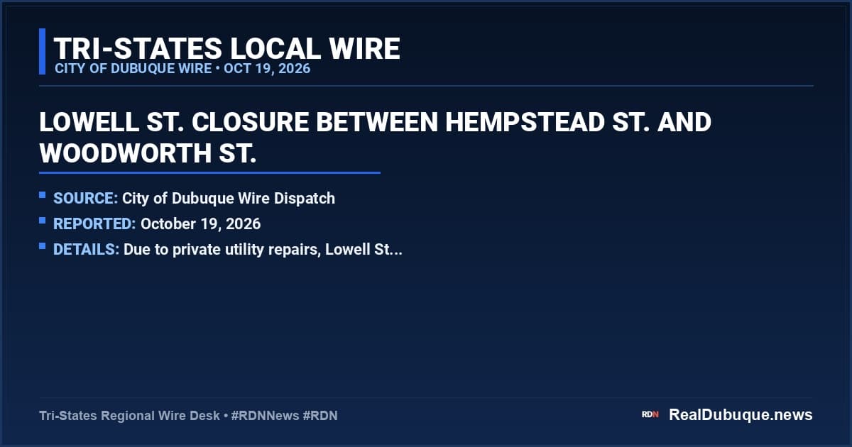 Lowell St. Closure between Hempstead St. and Woodworth St.
