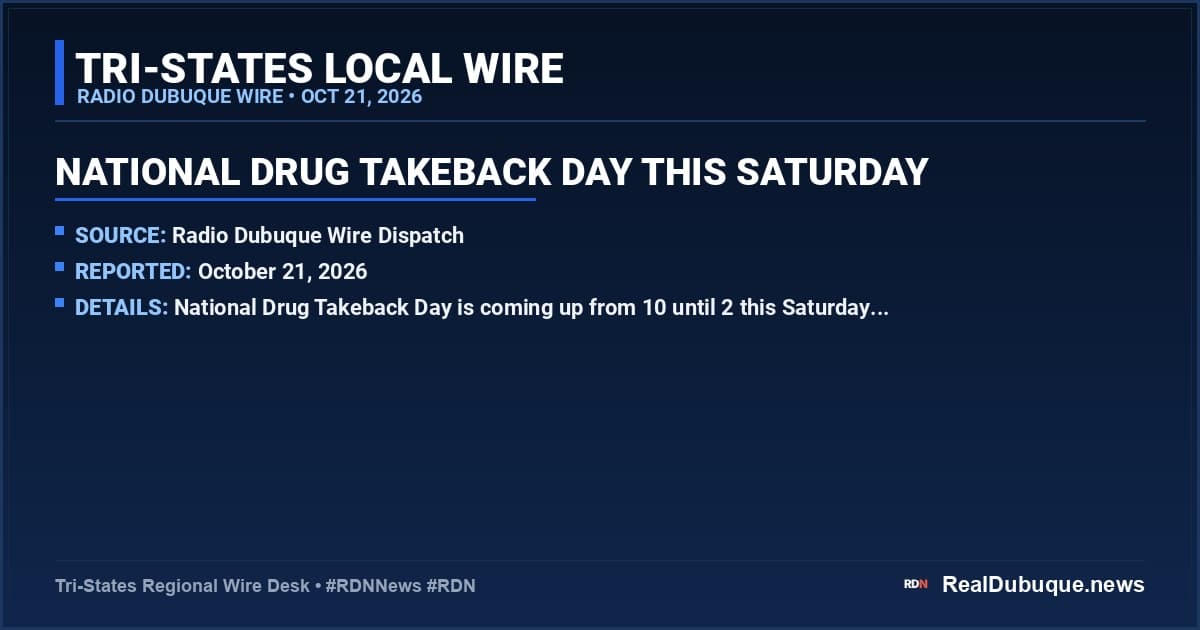 National Drug Takeback Day This Saturday
