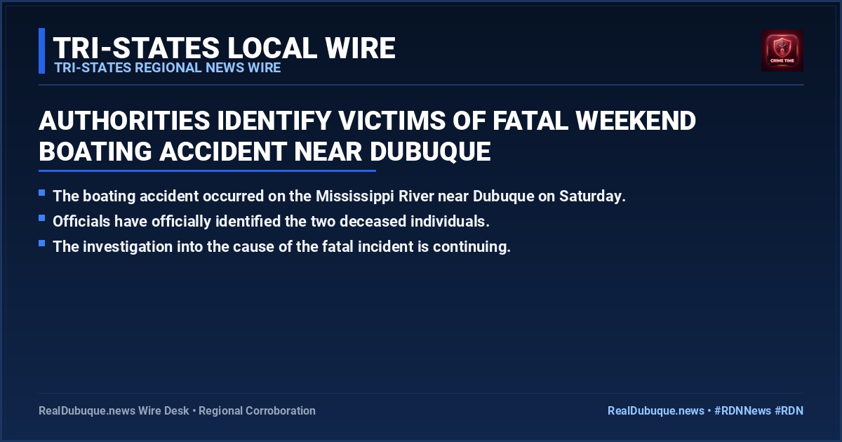 Authorities identify victims of fatal weekend boating accident near Dubuque