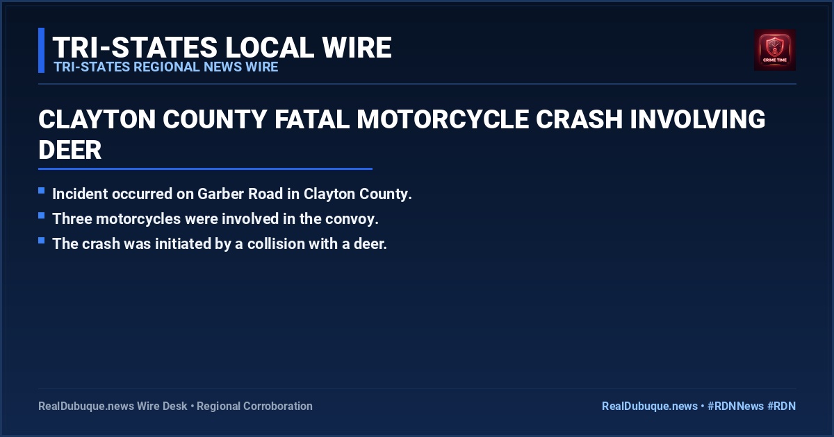 Clayton County fatal motorcycle crash involving deer