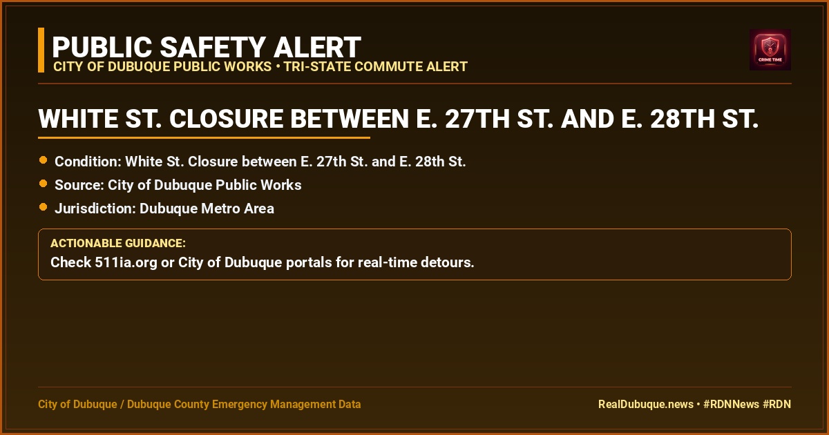 White St. Closure between E. 27th St. and E. 28th St.