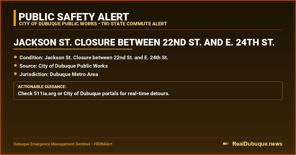 Jackson St. Closure between 22nd St. and E. 24th St.