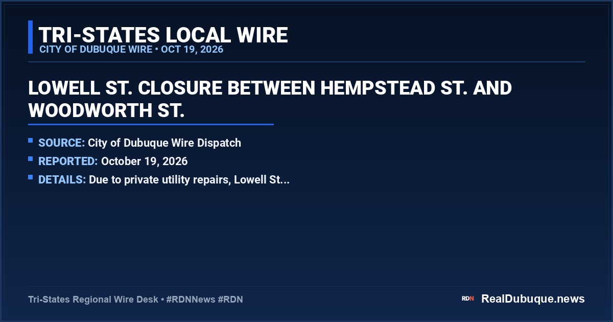 Lowell St. Closure between Hempstead St. and Woodworth St.