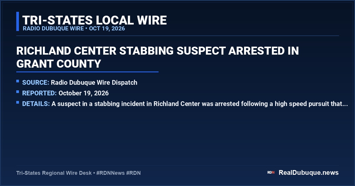 Richland Center Stabbing Suspect Arrested In Grant County