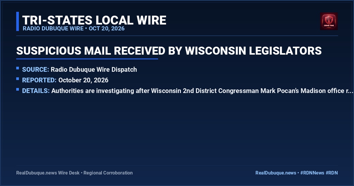 Suspicious Mail Received By Wisconsin Legislators
