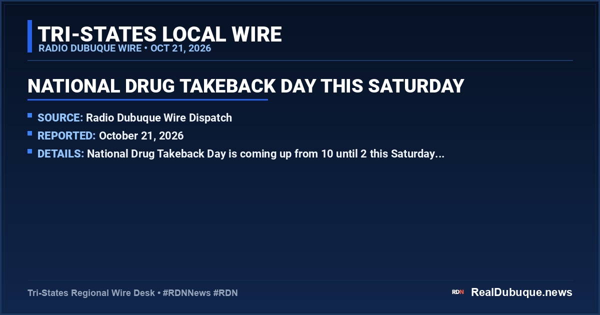 National Drug Takeback Day This Saturday