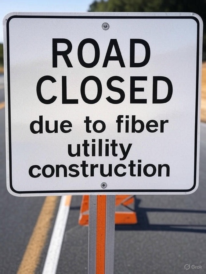 Asbury Rd. Lane Shutdown at Holliday Dr.